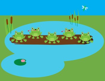 Preview of Five Green and Speckled Frogs Interactive Board