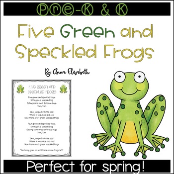 Preview of Five Green and Speckled Frogs Song and Printable Visuals
