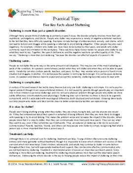 Preview of Five Key Facts about Stuttering