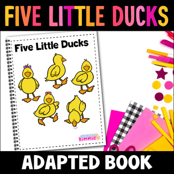 Preview of Circle Time Special Education Activity Five Little Ducks Adaptive Song Book