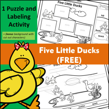 Five Little Ducks Label It & Puzzle Parts Activity (FREE) by Teach Me ...