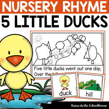 Preview of Five Little Ducks Nursery Rhyme Activities and Worksheets