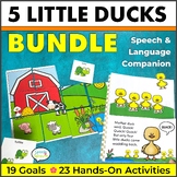 Five Little Ducks Bundle Adapted Book and Spring Speech La