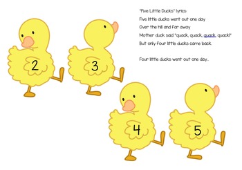 Five Little Ducks Stick Puppets by Grumpy Dumpling | TPT