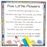 Five Little Flowers  Printable Flower Poem for Kids