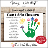 Five Little Flowers - Spring - Poem - handprint Art - Keep