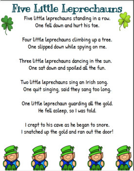 Leprechaun Poem by KOT'S CLASSROOM TREASURES | Teachers Pay Teachers