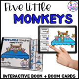 Five Little Monkeys Adaptive Book Unit (with Boom Cards!)