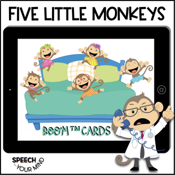 Preview of Five Little Monkeys Boom™ Cards Story | Basic Concepts | Questions & Sequencing