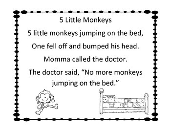 Five Little Monkeys Jumping on the Bed by Ladybug in Kindergarten