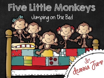 Preview of Five Little Monkeys Jumping on the Bed Math & Literacy Fun!