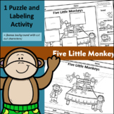 Five Little Monkeys Label It & Puzzle Parts Activity