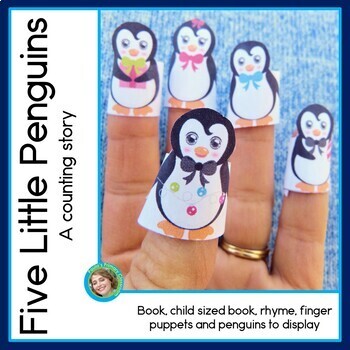 Preview of Penguin Counting Story and Guided Reading Book | Numbers Number Words