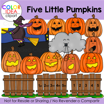 Preview of Five Little Pumpkins