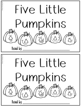 Five Little Pumpkins (A Printable Little Reader) by Texas Teaching Gal