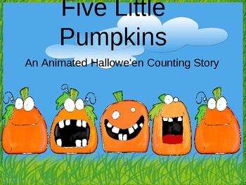 Preview of Five Little Pumpkins Animated Slideshow