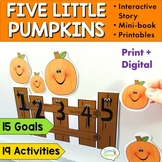 Five Little Pumpkins Book Fall Speech Therapy Halloween Ac