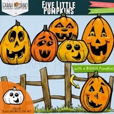 Five Little Pumpkins Clip Art