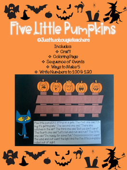 Five Little Pumpkins Craft Book Companion by Just Two Bougie Teachers