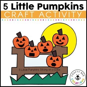Preview of Five Little Pumpkins Craft | 5 Little Pumpkins Activity | Fall Craft