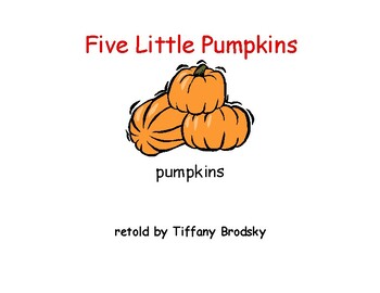 Preview of Five Little Pumpkins E-book and Drag and Drop Game