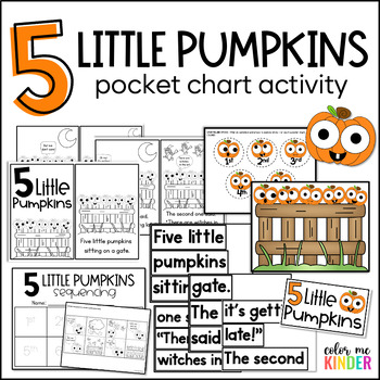 Five Little Pumpkins Early Reader and Pocket Chart Activities | TPT