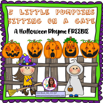 Preview of Five Little Pumpkins Halloween Rhyme & Craft  FREEBIE