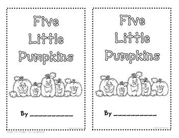 Five Little Pumpkins Mini book FREEBIE TpT