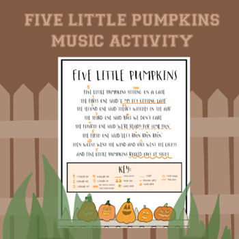 Preview of Five Little Pumpkins Poem Activity