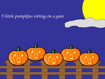 Preview of Five Little Pumpkins PowerPoint