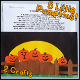 Five Little Pumpkins Sitting on a Gate Halloween Poem Craf