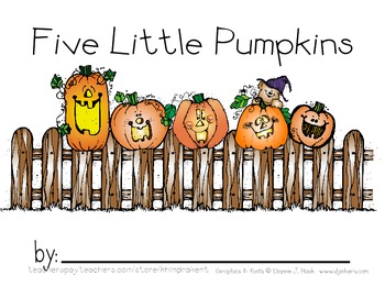 Preview of Five Little Pumpkins {coloring and handwriting book}