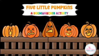 Preview of Five Little Pumpkins for Boomwhackers