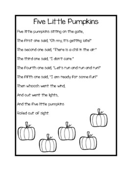 Five Little Pumpkins (adapted Version) By Ignite Family Coaching