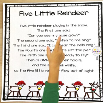 Preview of Five Little Reindeer - Christmas Poem for Kids
