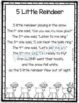 Five Little Reindeer - Christmas Poem for Kids by Little Learning Corner