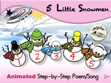 5 Little Snowmen - Animated Step-by-Step Poem/Song - Regular