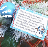 Five Little Snowmen Ornament Tag - Student Christmas Gift 