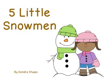 Preview of Five Little Snowmen Poem Flipchart