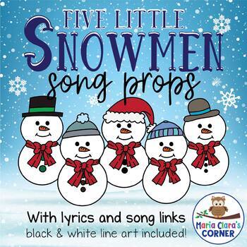 Preview of Five Little Snowmen - Winter Song Props