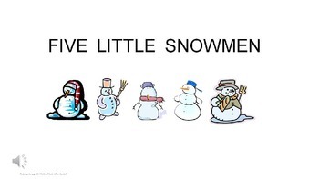 Preview of Five Little Snowmen song-move with click