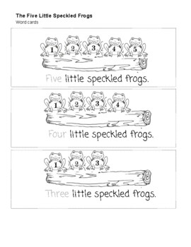 Preview of Five Little Speckled Frogs Activities 40+ pages!