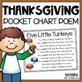 Five Little Turkeys Pocket Chart Poem