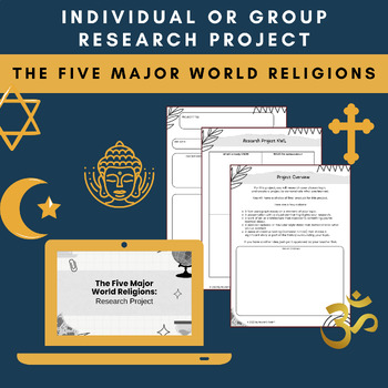 Preview of Five Major World Religions: Research Project | Planning Pages and Rubrics