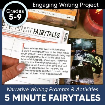 Preview of Narrative Writing Prompts & Activities Five Minute Fairytales