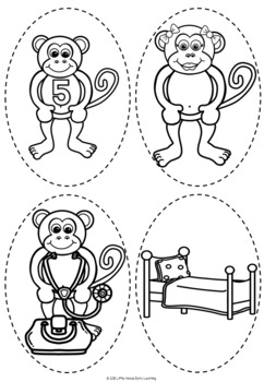 five little monkeys jumping on the bed number rhyme puppets tpt