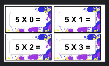 Preview of Five Multiplication Facts Flash Cards