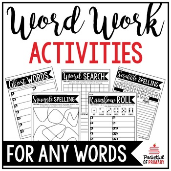 Preview of Word Work Activities