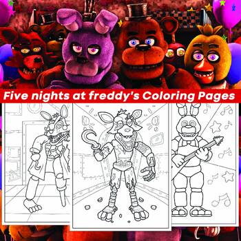 Preview of Five Nights at Freddy's Coloring Pages- Five Nights at Freddy's Printable