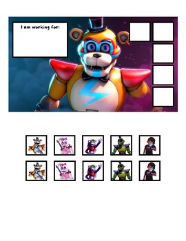 Preview of Five Nights at Freddy's Token Boards (5 & 10 tokens)